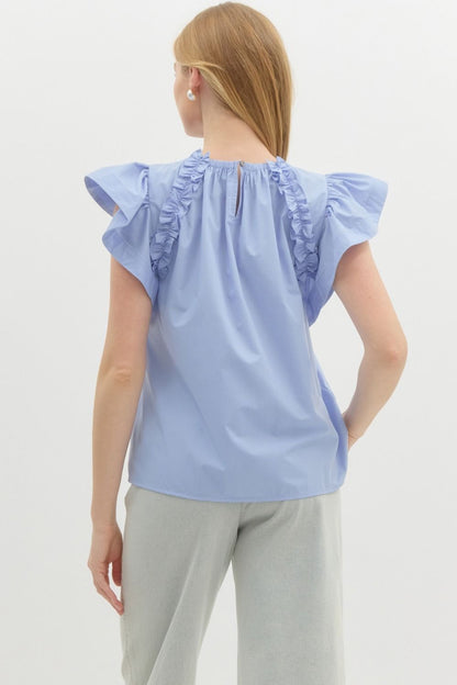 Flutter- Ruffle Sleeveless Top