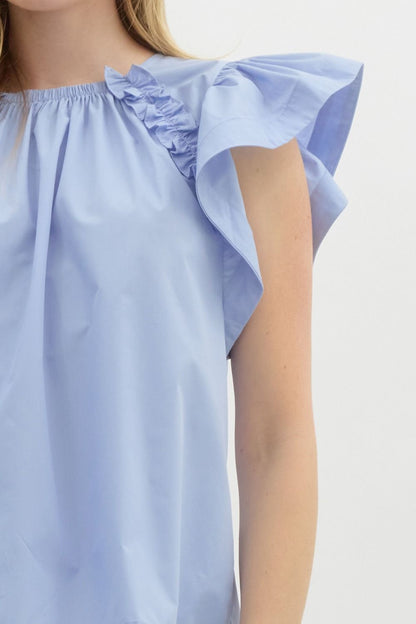 Flutter- Ruffle Sleeveless Top