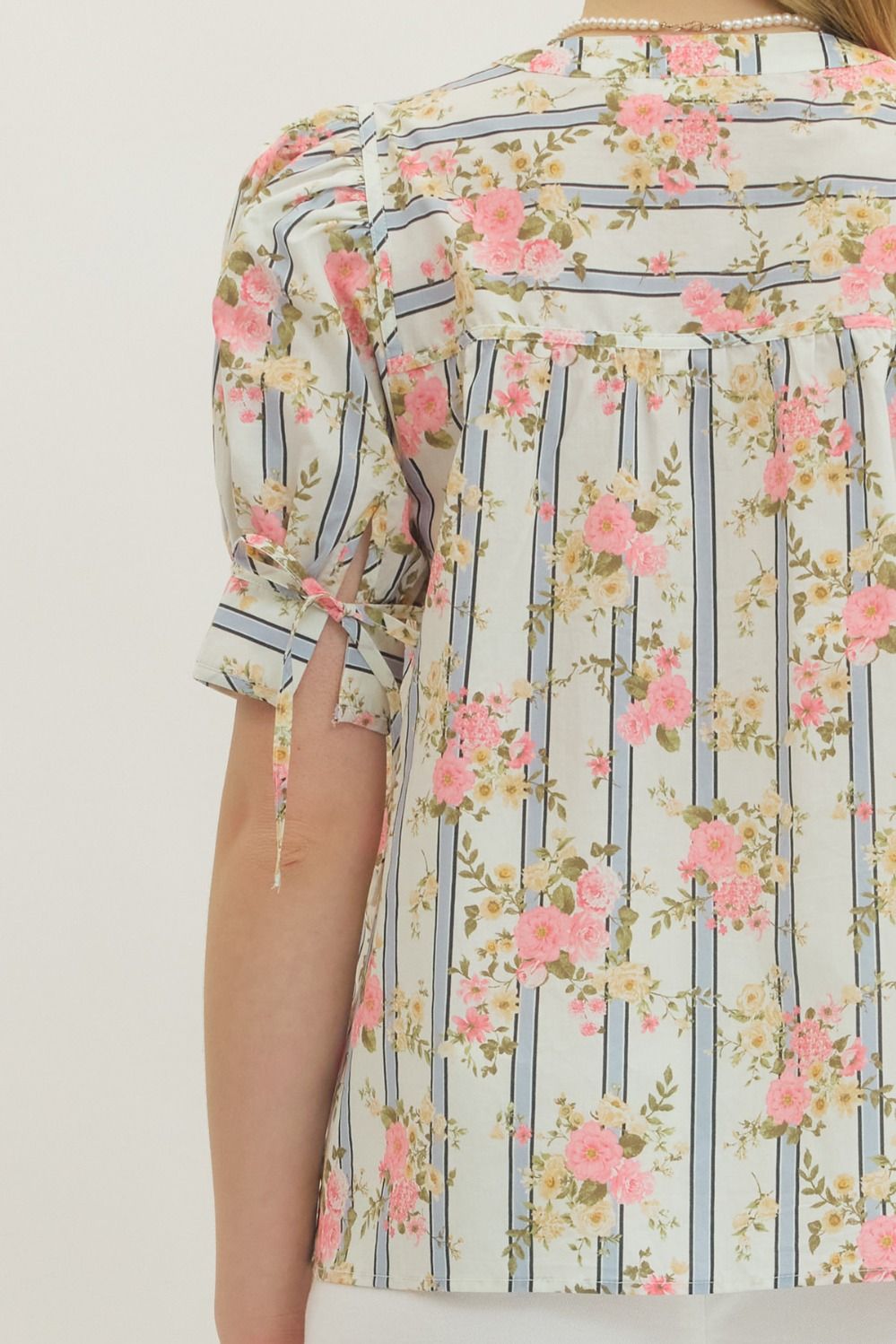 Blooming- Botanical Stripe Top
