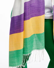 MG Stripe- Mardi Gras 3 Stripe Scarf