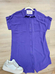 Tina- Woven Shirt Dress