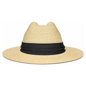 WOVEN STRAW OPEN WEAVE PANAMA SUN HAT, AHT 91641