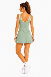 White binding line activewear tennis skorts dress or romper