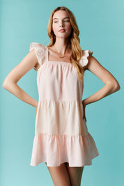 Festin'- Striped Ruffle Detail Mini Dress FINAL SALE