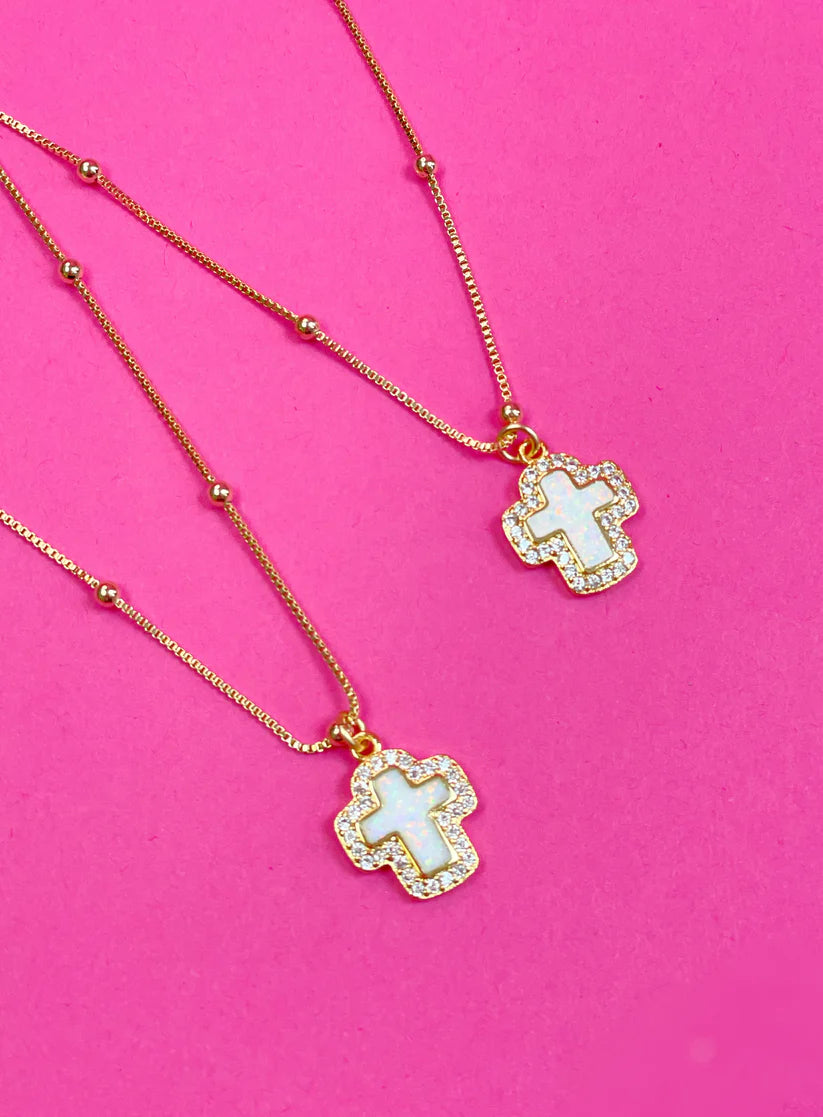Taylor Shaye-Meg Cross Necklace