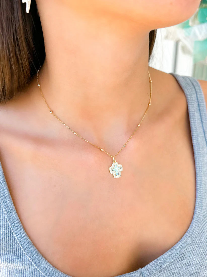 Taylor Shaye-Meg Cross Necklace