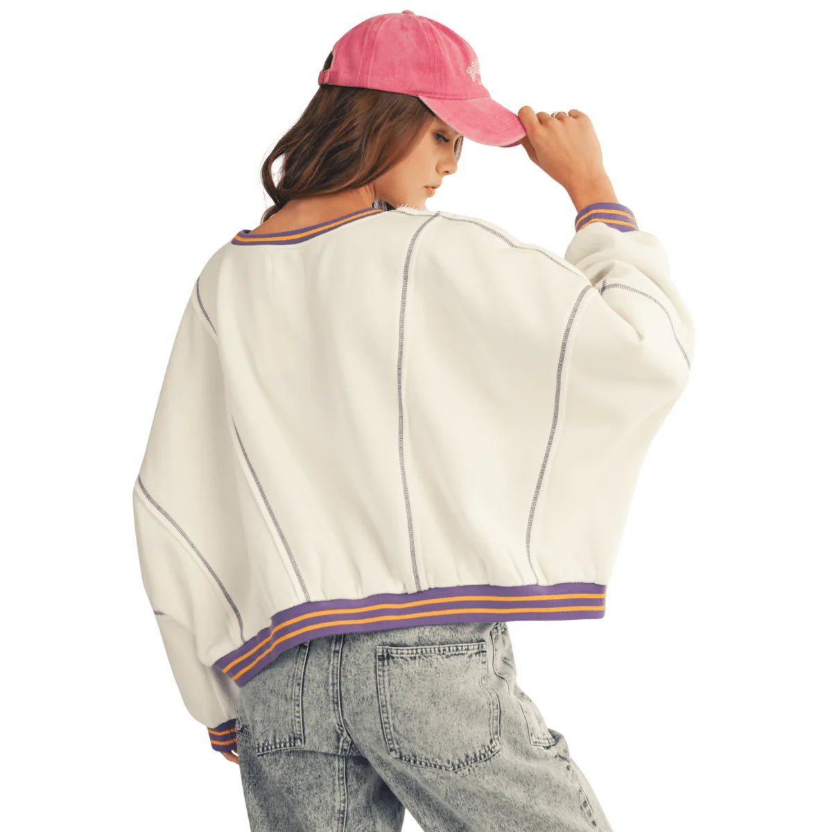 OSHUN- MARDI GRAS LOOSE FIT SWEATSHIRT TOP