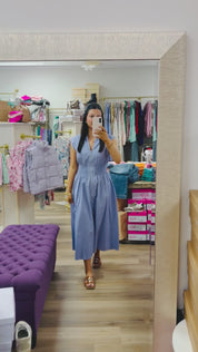 Lilly- Smocked Waist Midi Dress