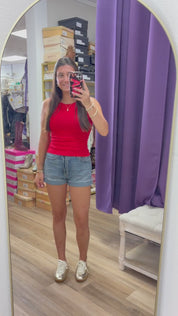 Reversible High/Low Neckline Seamless Tank