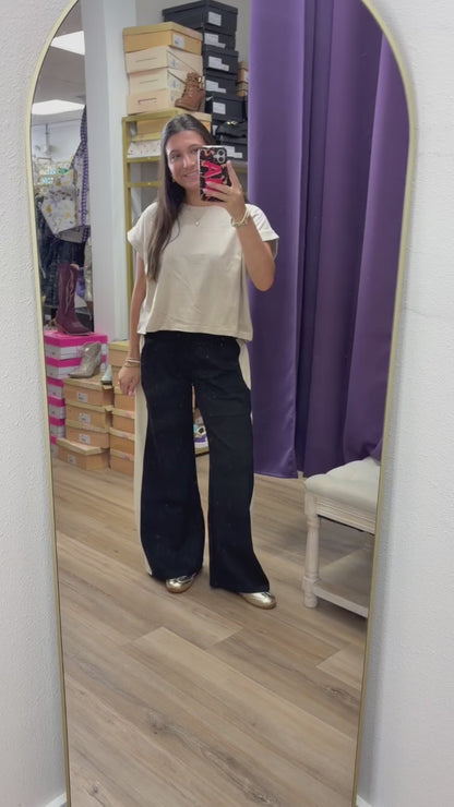 Ultra comfy Two Tone Wide Leg Pant