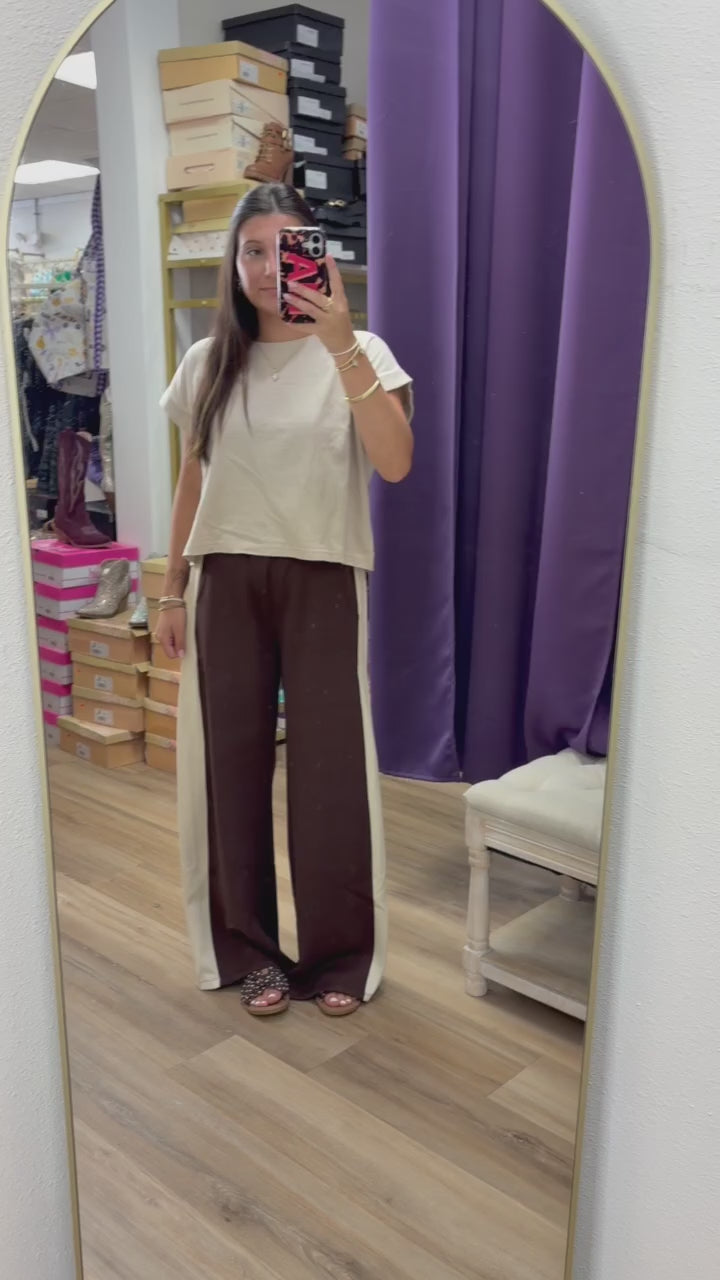 Ultra comfy Two Tone Wide Leg Pant