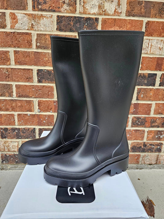 Appear- Pull on Rainboot Black